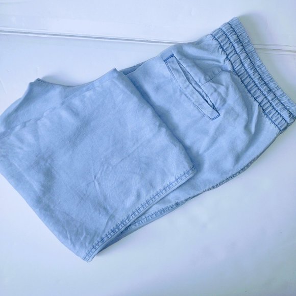 GAP Pantalones vaqeros de mezclilla de cintura elastica con cordon - Picture 8 of 9